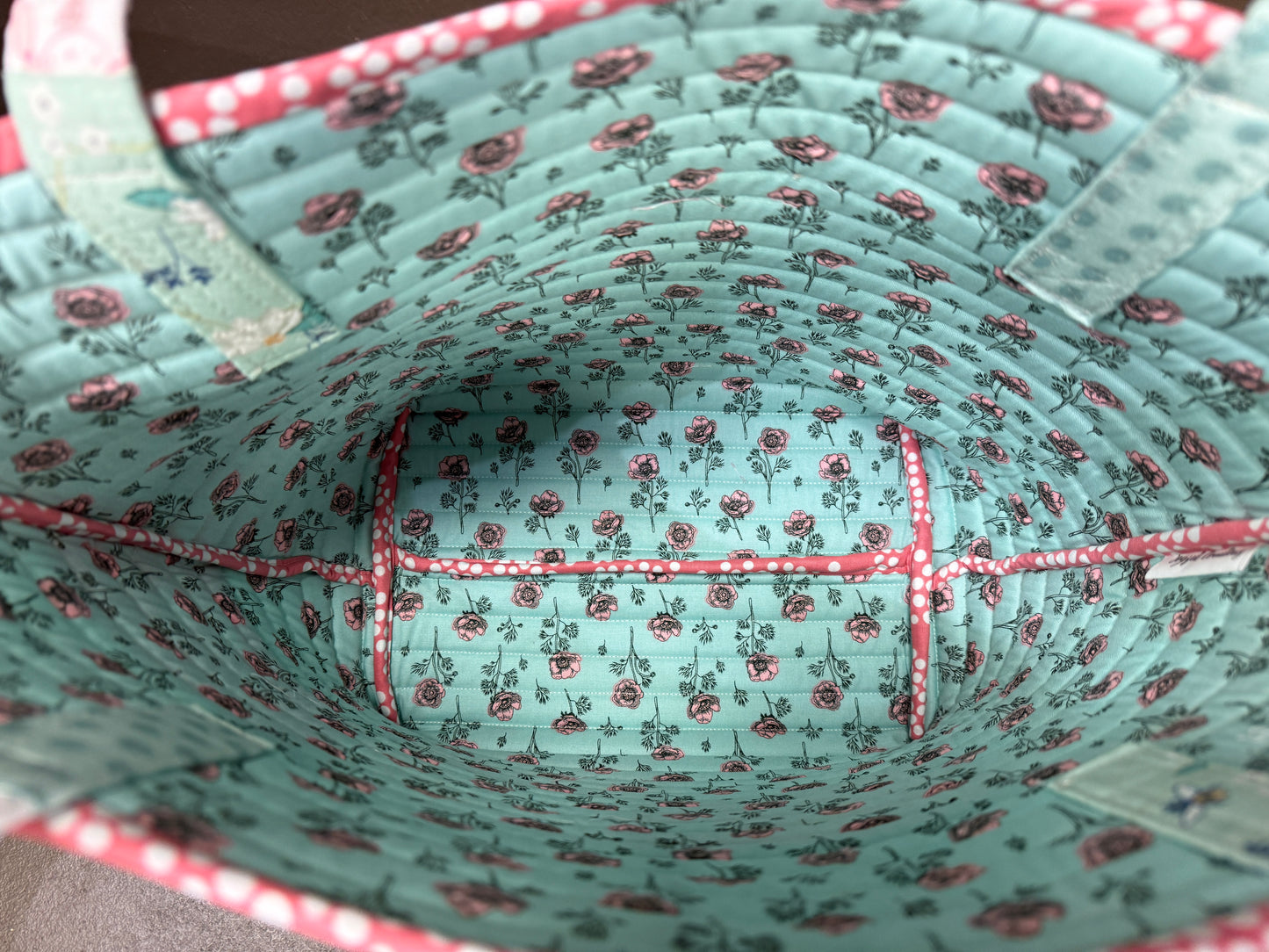 Hand made quilted tote bag