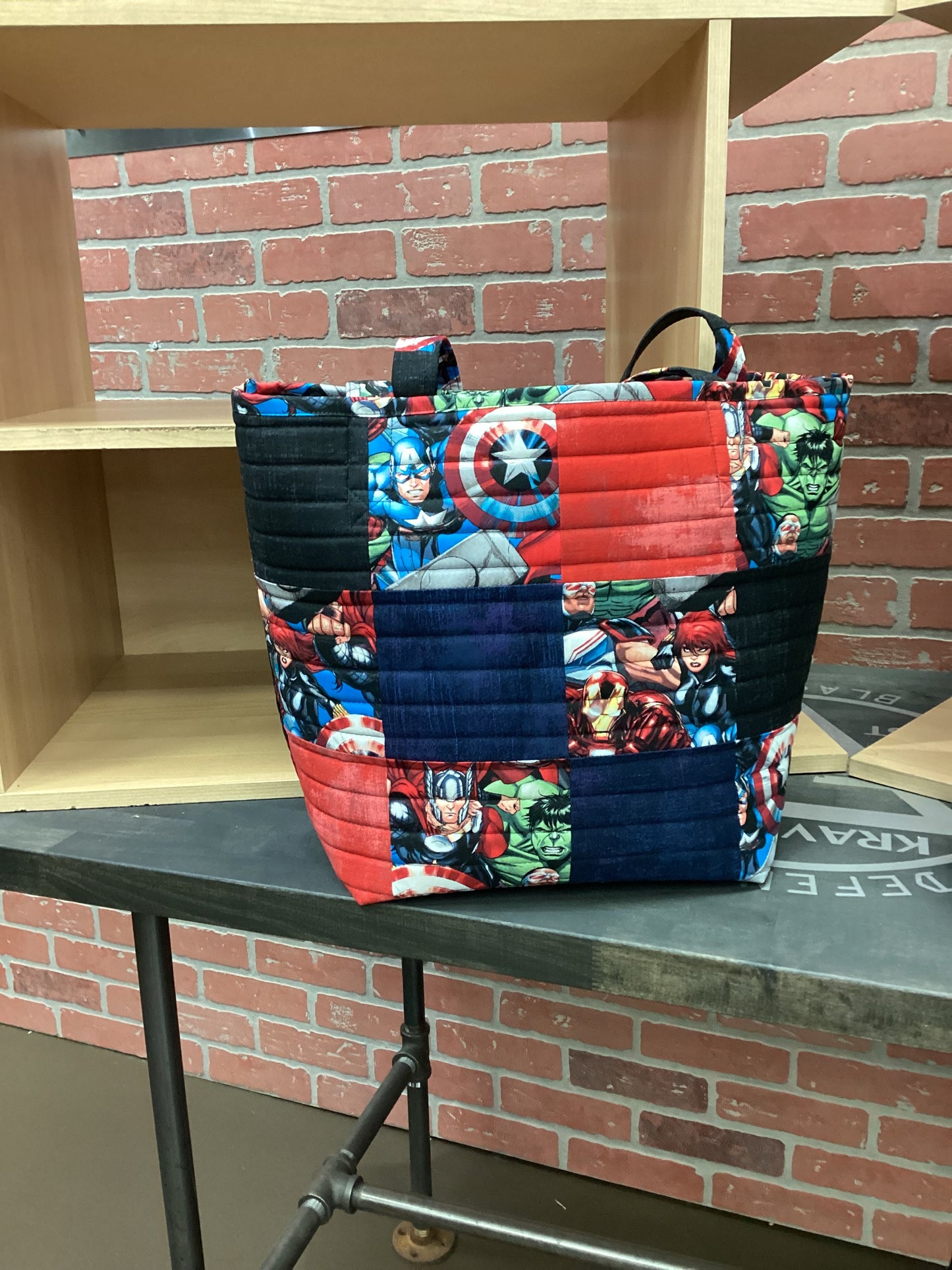 Avengers Hand made quilted tote bag