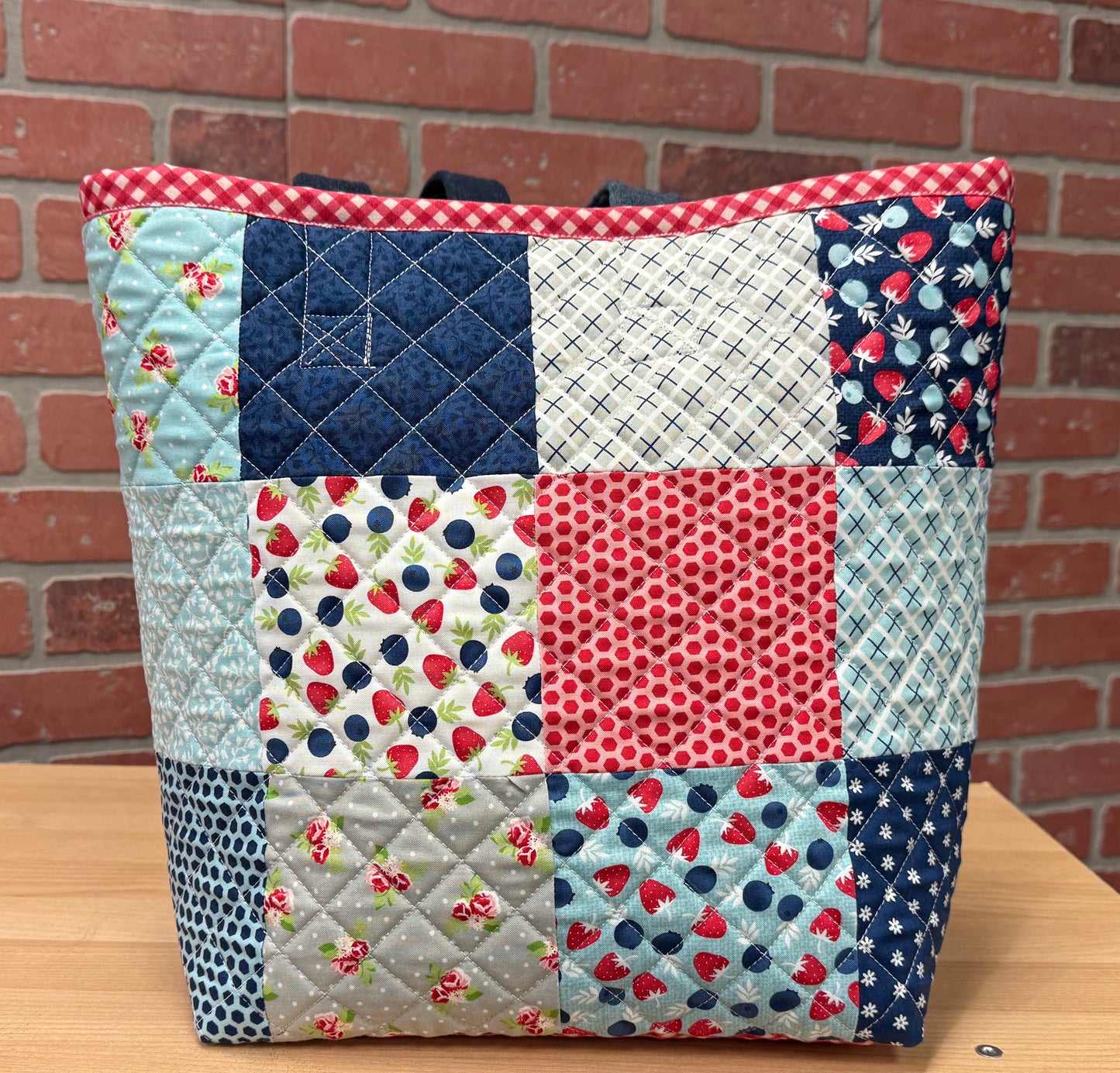 Hand made quilted tote bag