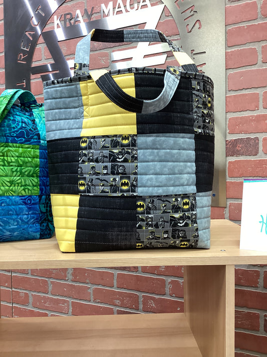 Batman Hand made quilted tote bag