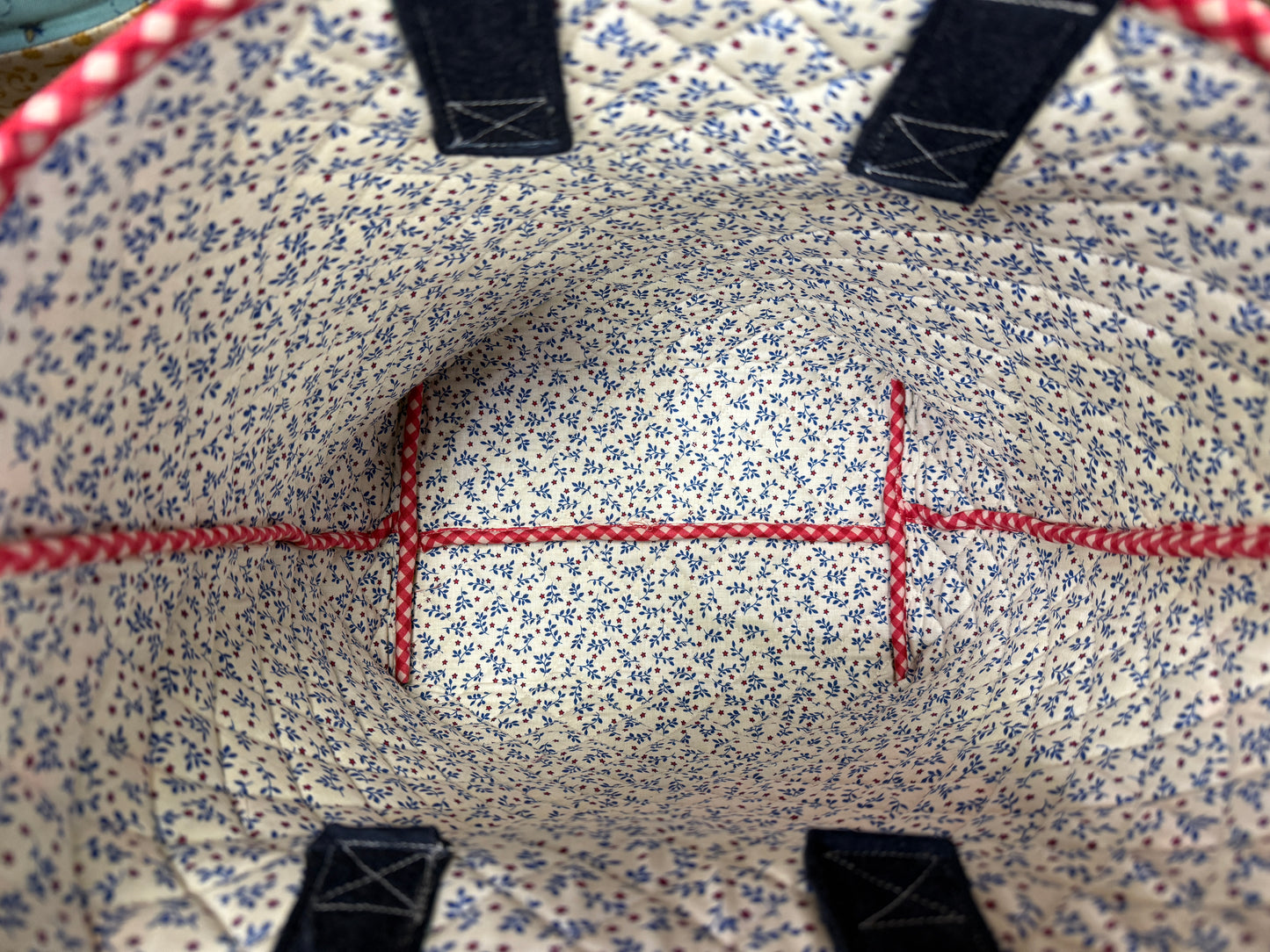 Hand made quilted tote bag