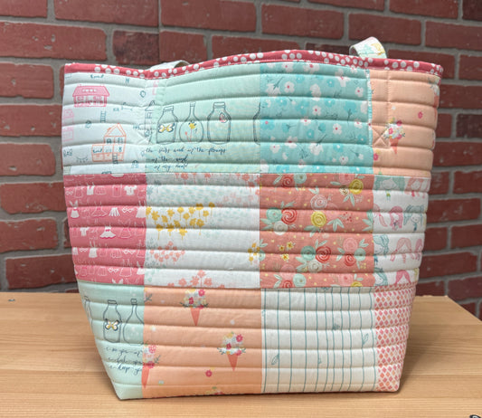 Hand made quilted tote bag