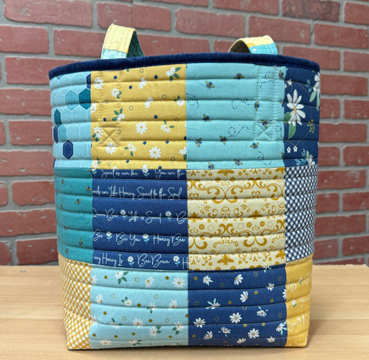 Hand made quilted tote bag