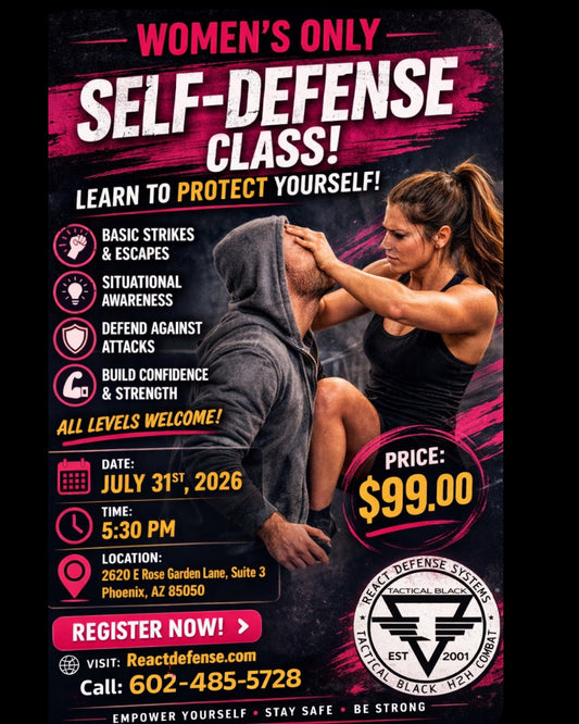 July 31st Womens Self Defense Seminar at the Phoenix Location